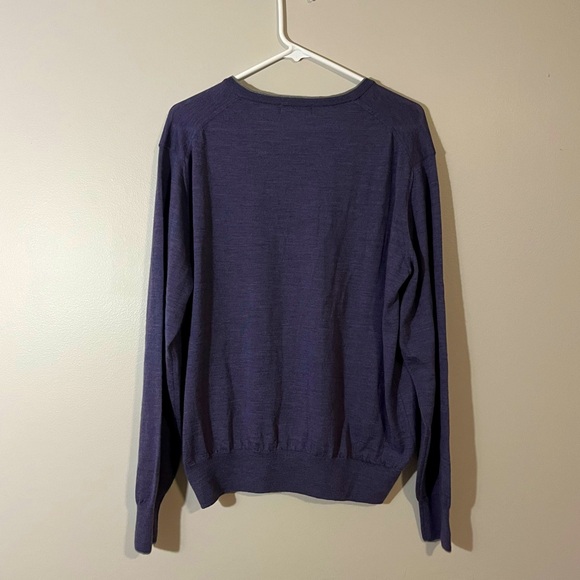 J. Hilburn Merino Cashmere V-neck Sweater in Purple size XL - Picture 6 of 7